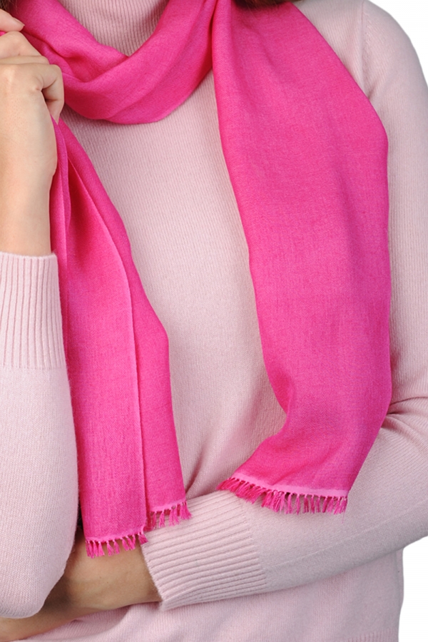 Cashmere & Silk accessories scarf mufflers scarva icecream pink 170x25cm